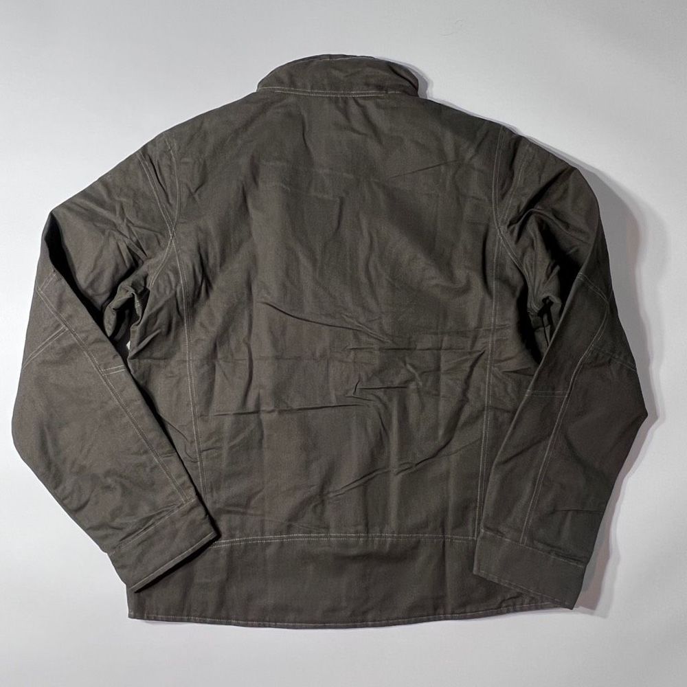 NWOT Kuhl Burr Jacket Mens Size Large Gunmetal Green Canvas Full Zip - Picture 8 of 11